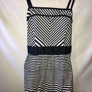 Back and White Striped Dress
